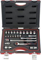 PARD - 3/8'' Zeskants vlakke doppenset 25-delig - PAC3251
