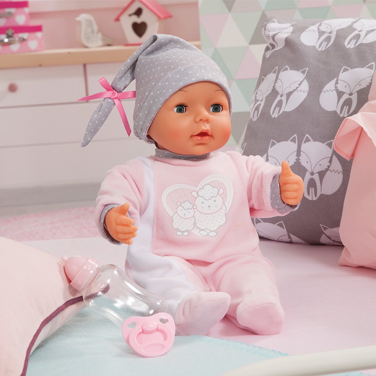 Bayer Design - Babypop My Piccolina Interactive in roze 38 cm — afbeelding 10