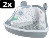 2x # HOEKTOILET KNG GRIJS S 32CM