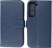Samsung Galaxy S22 Hoesje - Book Case Telefoonhoesje - Kaarthouder Portemonnee Hoesje - Wallet Cases - Navy