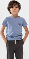 Sissy-Boy - Blauw neppy T-shirt met bicycle print