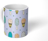 Mok - Koffiemok - Design - IJs - Sterren - Patroon - Mokken - 350 ML - Beker - Koffiemokken - Theemok