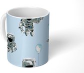 Mok - Koffiemok - Puber - Astronaut - Ballonnen - Patronen - Mokken - 350 ML - Beker - Koffiemokken - Theemok