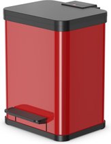 Hailo Oko Duo Plus M Pedaalemmer 2x9L Rood/Zwart
