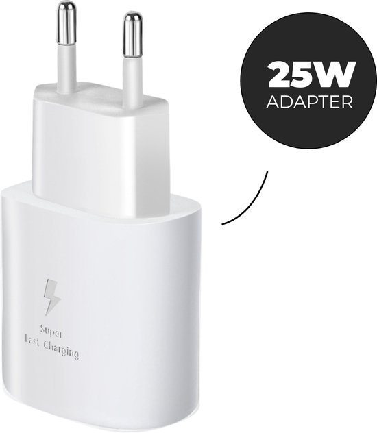Pack Chargeur 25W Blanc USB-C + Câble USB-C pour Samsung Galaxy