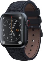 Njord byELEMENTS Apple Watch Series 1-7, SE bandje 40/41 mm - Zalm leer vindur - Watch Strap - Grijs