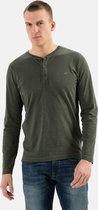 camel active Henley shirt met lange mouwen Lightweight long-sleeved shirt with henley collar in pure organic cotton