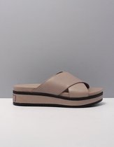 Shabbies Amsterdam 170020257 slippers dames beige  2006 taupe leer 38