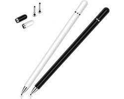 Stylet - Stylet pour tablette - Stylet pour smartphone - Stylet pour iPad - Tablette graphique - Tactile - Stylo à bille - noir