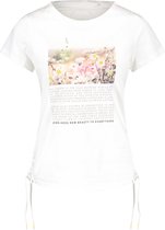 TAIFUN Dames T-shirt met rimpelingen opzij, GOTS