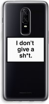 Case Company® - OnePlus 6 hoesje - Don't give a shit - Soft Case / Cover - Bescherming aan alle Kanten - Zijkanten Transparant - Bescherming Over de Schermrand - Back Cover