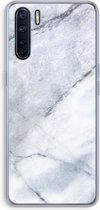 Case Company® - Oppo A91 hoesje - Witte marmer - Soft Cover Telefoonhoesje - Bescherming aan alle Kanten en Schermrand