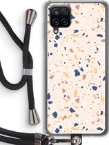 Case Company® - Samsung Galaxy A12 hoesje met Koord - Terrazzo N°23 - Telefoonhoesje met Zwart Koord - Bescherming aan alle Kanten en Over de Schermrand