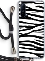 Case Company® - OnePlus Nord CE 5G hoesje met Koord - Zebra pattern - Telefoonhoesje met Zwart Koord - Bescherming aan alle Kanten en Over de Schermrand