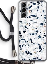 Case Company® - Samsung Galaxy S21 hoesje met Koord - Terrazzo N°1 - Telefoonhoesje met Zwart Koord - Bescherming aan alle Kanten en Over de Schermrand