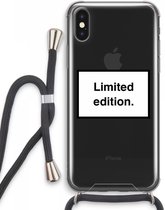 Case Company® - iPhone XS Max hoesje met Koord - Limited edition - Telefoonhoesje met Zwart Koord - Extra Bescherming aan alle Kanten en Over de Schermrand