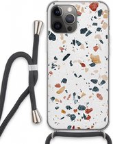 Case Company® - iPhone 13 Pro Max hoesje met Koord - Terrazzo N°4 - Telefoonhoesje met Zwart Koord - Extra Bescherming aan alle Kanten en Over de Schermrand