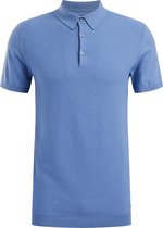 WE Fashion Heren fijngebreide polo met structuur