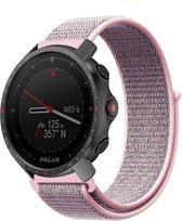 Strap-it Nylon smartwatch bandje - geschikt voor Polar Grit X / Grit X Pro / Vantage M / M2 / V3 - roze