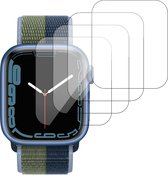 Screenprotector geschikt voor Apple Watch Series 7 45mm - Screenprotector geschikt voor iWatch 7 45mm - Tempered Glass - 4 Stuks