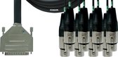 Cordial Intro Multicore D-Sub/XLRf 8-voudig, Rean stekker, 1,5m - Analoge multicore kabels
