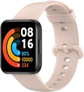 Siliconen Smartwatch bandje - Geschikt voor Redmi Watch 2 - Lite siliconen bandje - roze - Strap-it Horlogeband / Polsband / Armband