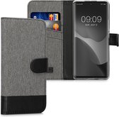 kwmobile telefoonhoesje geschikt voor Honor 50 - Hoesje met pasjeshouder in grijs / zwart - Case met portemonnee