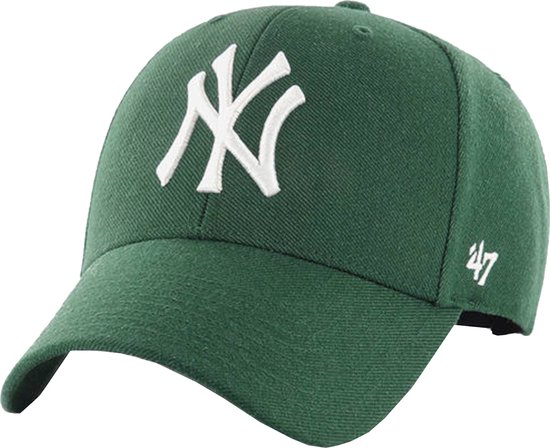 47 Brand New York Yankees MVP Cap B-MVPSP17WBP-PG, Homme, Vert, Casquette, taille : Taille unique