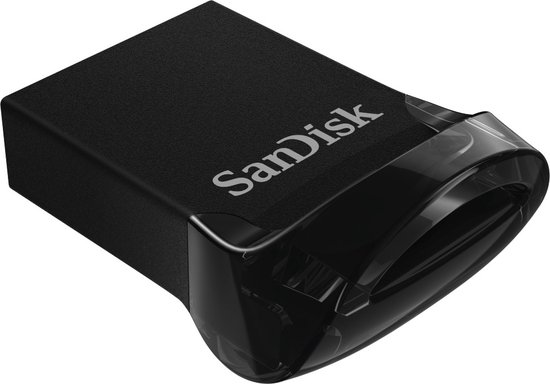 SANDISK Ultra Fit 128 GB - Compacte mini USB-stick - USB 3.1 A - Zwart