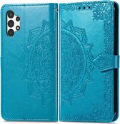iMoshion Hoesje Geschikt voor Samsung Galaxy A13 (4G) Hoesje Met Pasjeshouder - iMoshion Mandala Bookcase - Turquoise