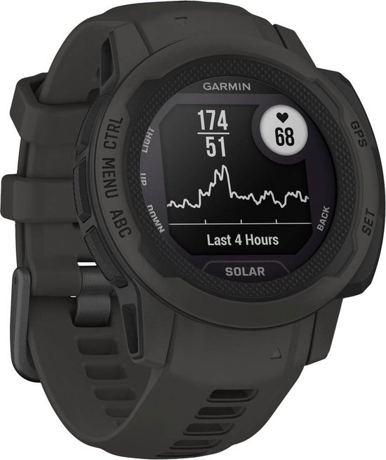 Garmin Instinct 2S Solar - Sporthorloge met GPS - Smartwatch voor heren - Zon Oplaadbaar - 40mm - Graphite