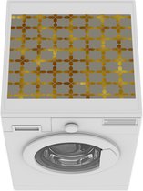 Wasmachine beschermer mat - Patronen - Luxe - Grijs - Goud - Breedte 55 cm x hoogte 45 cm