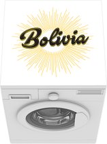 Wasmachine beschermer mat - de tekst van Bolivia in een pictogram - Breedte 60 cm x hoogte 60 cm