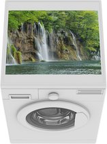 Wasmachine beschermer mat - watervallen in het Nationaal park Plitvicemeren - Breedte 55 cm x hoogte 45 cm