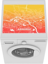 Wasmachine beschermer mat - Stadskaart - Arnhem - Oranje - Geel - Breedte 55 cm x hoogte 45 cm - Plattegrond