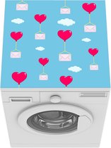 Wasmachine beschermer mat - Liefdesbrief - Valentijn cadeautje vrouw - Liefde - Breedte 60 cm x hoogte 60 cm