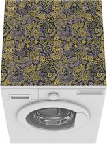 Wasmachine beschermer mat - Bloemen - Goud - Design - Breedte 60 cm x hoogte 60 cm
