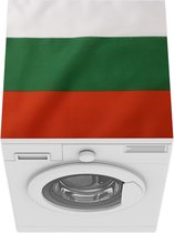 Wasmachine beschermer mat - Close-up van de vlag van Bulgarije - Breedte 60 cm x hoogte 60 cm