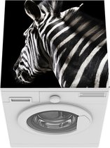 Wasmachine beschermer mat - Zebra - Dier - Wit - Breedte 60 cm x hoogte 60 cm