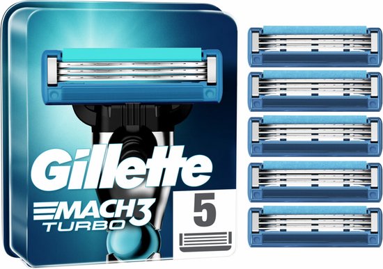 Gillette Scheermesjes Mach3 Turbo 5 stuks