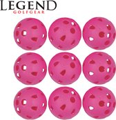 Legend Balles de golf creuses en plastique rose 9 pièces