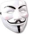 Wit V for Vendetta carnaval verkleed masker