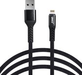 UNIQ Accessory Lightning USB Kabel 200cm snellader dataoverdracht - Zwart