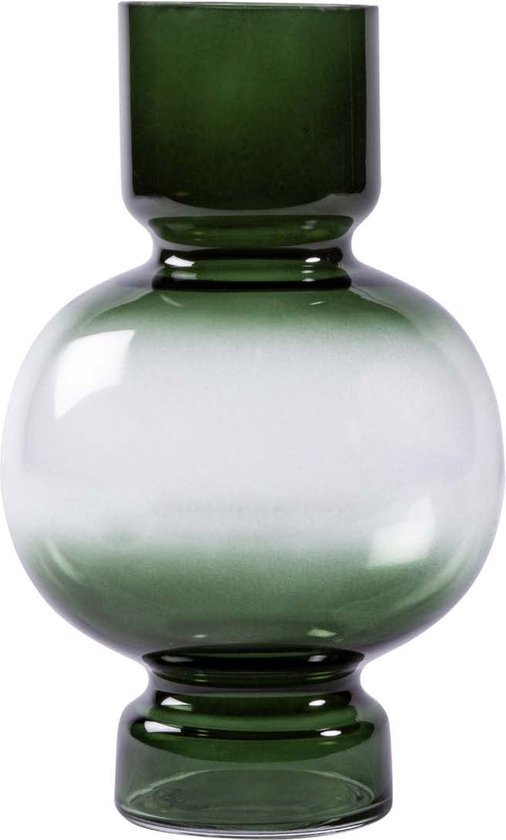 Vase Rond PTMD Selino - H24 x Ø15 cm - Glas - Vert