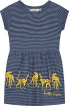 Smitten Organic - Smitten Organic Safari luipaard rand print Evase jurk