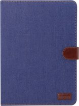 Peachy Jeans Textuur iPad Pro 12.9-inch 2018 Hoes Case Wallet Standaard - Blauw Bruin