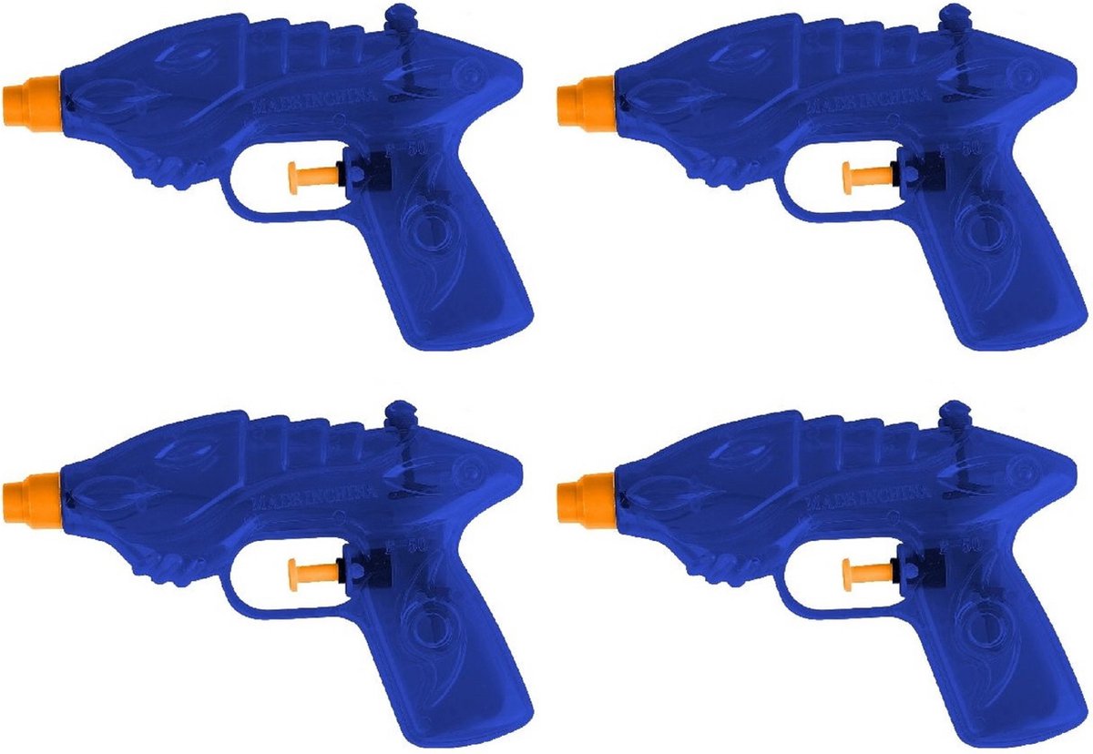 Summertime Waterpistool blauw - 5x - 16,5 cm - 100ml inhoud - leuk voor waterpret