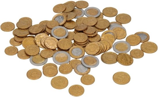 Speelgoed euro munten - 100 stuks - kunststof | bol.com