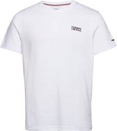 Tommy Hilfiger - Heren Tee SS Logo Shirt - Wit - Maat M