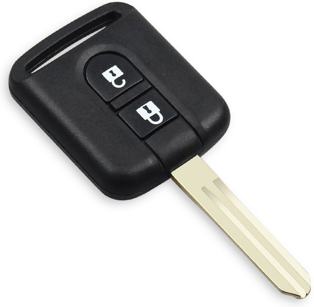Autosleutelbehuizing - sleutelbehuizing auto - sleutel - Autosleutel geschikt voor: Nissan 2 knops